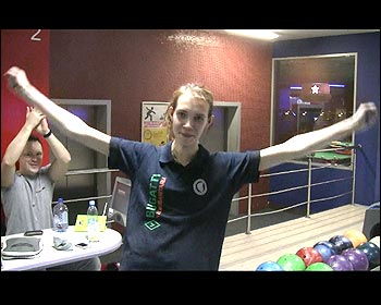 Победительница 2 этапа любительского турнира по боулингу A-OPEN в Красногорске Надежда Григорьева